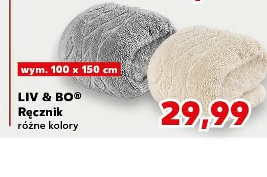 Ręcznik LIV & BO 100x150cm promocja w Kaufland