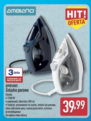 Żelazko parowe Ambiano promocja w Aldi