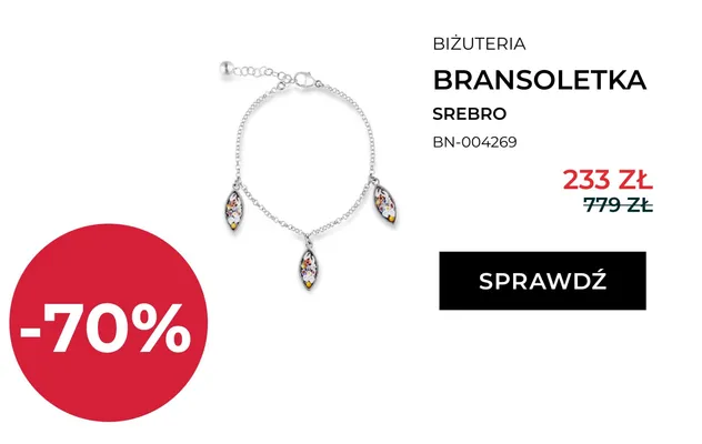 Bransoletka srebrna Briju promocja w Briju