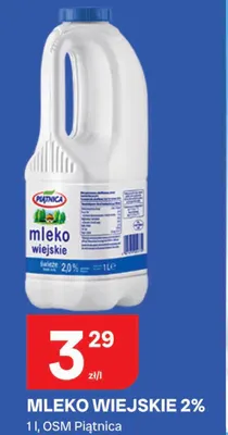 Mleko wiejskie Piątnica 2% promocja w Chorten