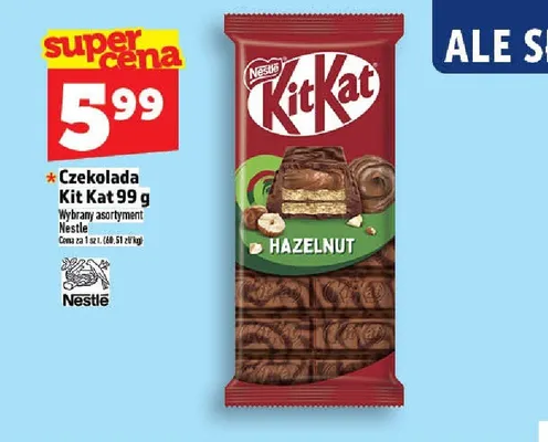 Czekolada Kit Kat Hazelnut promocja w TOPAZ