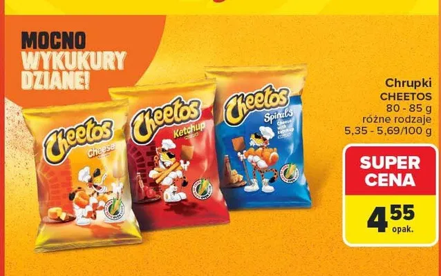 Chrupki Cheetos różne rodzaje promocja w Carrefour