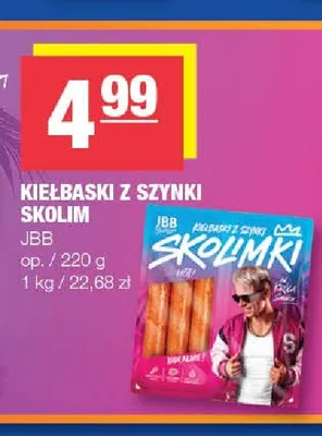 Kiełbaski z szynki Skolim JBB promocja w SPAR