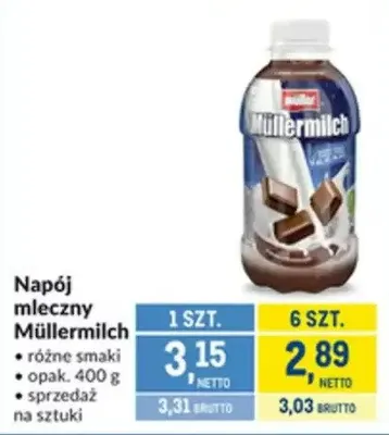 Napój mleczny Müllermilch promocja w Makro