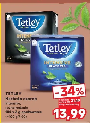 Herbata czarna Tetley Intensive Earl Grey promocja w Kaufland
