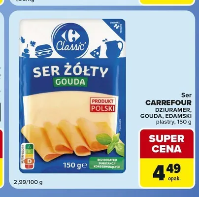Ser Edamski plastry Carrefour Classic promocja w Carrefour Express