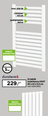 Grzejnik łazienkowy Duraterm Kent promocja w Leroy Merlin