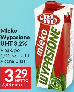 Mleko Wypasione UHT 3,2% promocja w Makro
