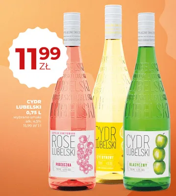Cydr Lubelski Rose Porzeczka promocja w Duży Ben