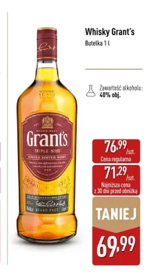 Whisky Grant's Triple Wood promocja w Aldi