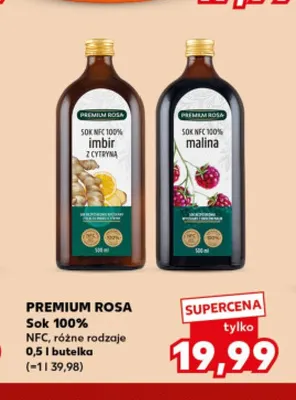 Sok NFC malina Premium Rosa 100% promocja w Kaufland