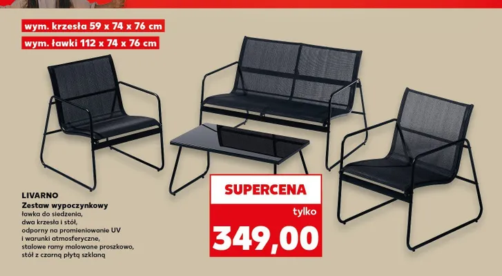 Zestaw wypoczynkowy Livarno promocja w Kaufland