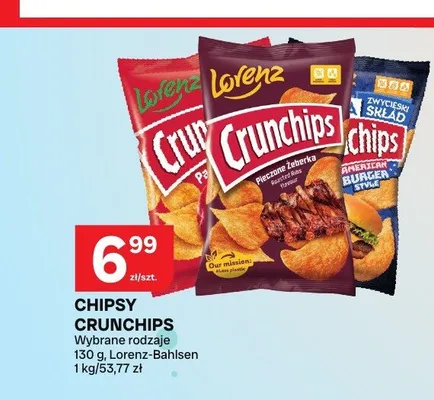 Chipsy Crunchips Pieczone Żeberka promocja w Chorten