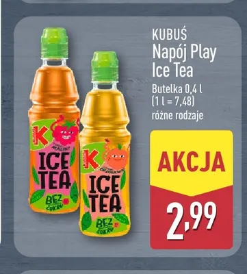 Napój Play Ice Tea Kubuś malina promocja w Aldi