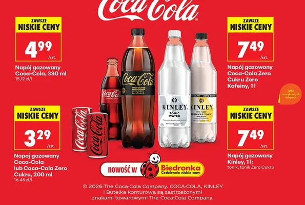 Napój gazowany Coca-Cola promocja w Biedronka