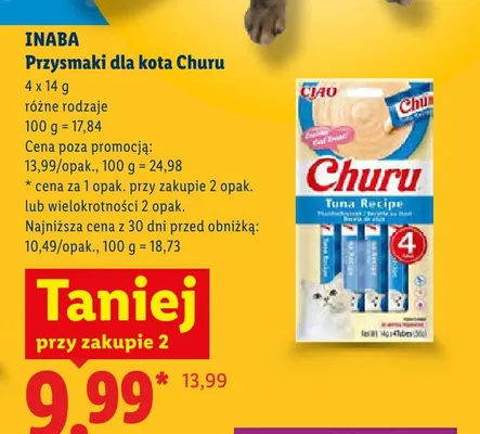 Przysmaki dla kota Inaba Churu 4-pak promocja w Lidl