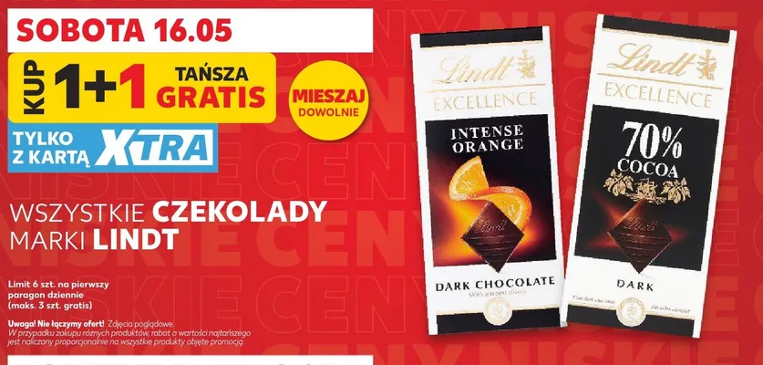 Czekolada Lindt Excellence 70% Cocoa promocja w Kaufland