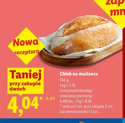 Chleb na maślance promocja w Lidl