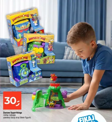 Zestaw Superthings z bazą i dwiema figurkami promocja w Dealz
