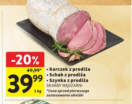 Szynka z prodiża Skarby Wędzarni promocja w Intermarche