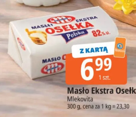Masło ekstra osełka polska promocja w Leclerc