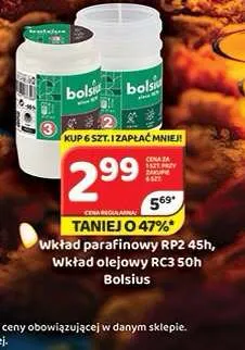 Wkład parafinowy RP2 45h Bolsius promocja w Delfin