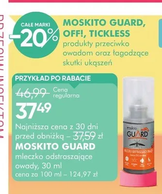 Mleczko odstraszające owady Moskito Guard promocja w Super-Pharm