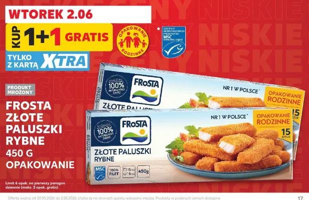Paluszki rybne Złote Frosta promocja w Kaufland