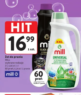 Żel do prania Mill Black & Dark promocja w Intermarche