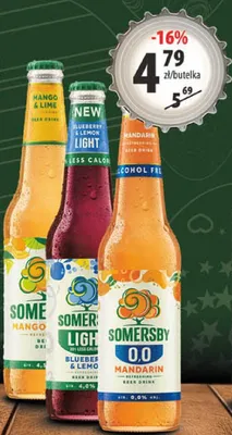 Piwo Somersby, 0% (cały asortyment) promocja w Arhelan
