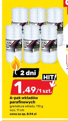 Wkłady parafinowe 6-pak promocja w Bricomarche