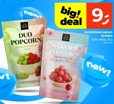 Karmelizowany popcorn Bardollini Duo Matcha & Strawberry promocja w Dealz