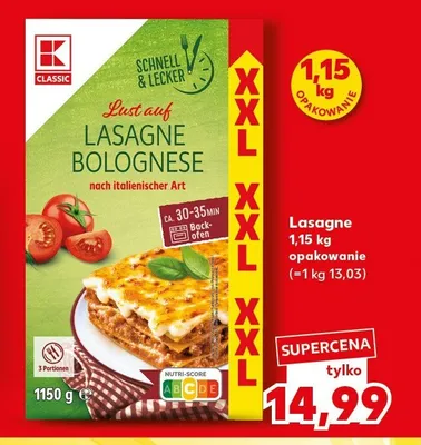 Lasagne Bolognese K Classic promocja w Kaufland
