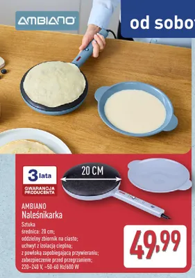 Naleśnikarka Ambiano 20 cm promocja w Aldi