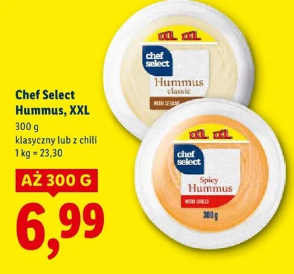 Hummus, XXL z chilli promocja w Lidl