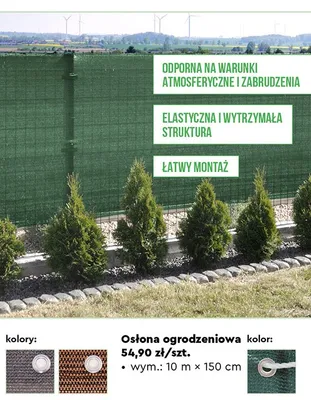 Osłona ogrodzeniowa promocja w Biedronka
