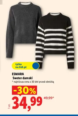 Sweter damski Esmara promocja w Lidl