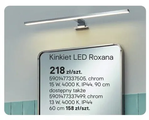 Kinkiet LED Roxana chrom 60 cm promocja w Castorama