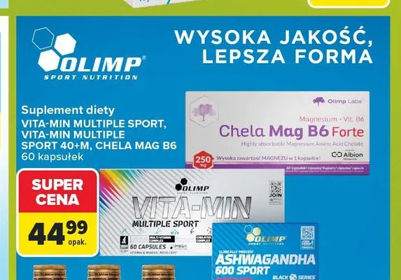 Suplement diety Olimp Vita-Min Multiple Sport promocja w Carrefour Market