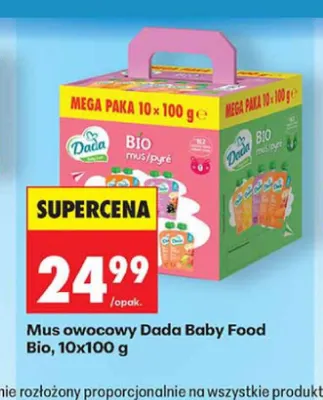 Mus owocowy Dada Baby Food Bio promocja w Biedronka