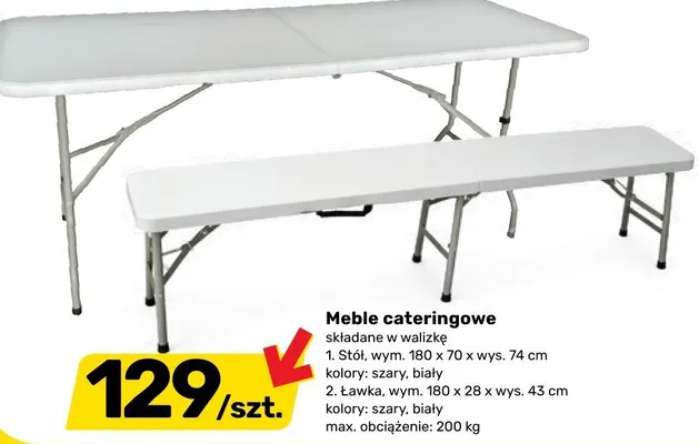 Meble cateringowe promocja w Bricomarche