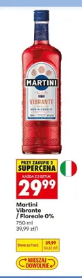 Aperitif bezalkoholowy Martini Vibrante 0% promocja w Biedronka