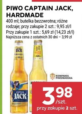 Piwo Captain Jack, Harnaś butelka bezwrotna różne rodzaje promocja w Stokrotka