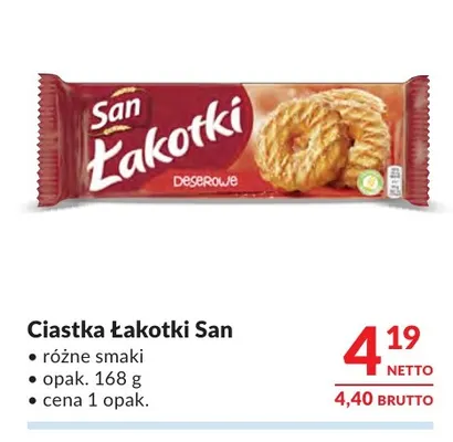 Ciastka Łakotki San promocja w Makro