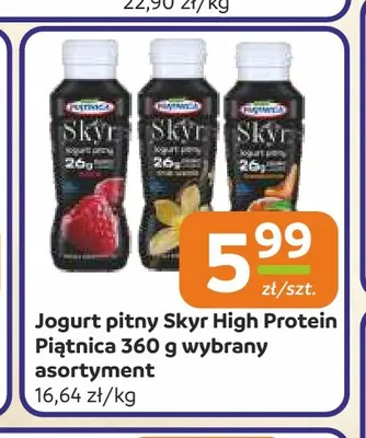 Jogurt pitny Skyr High Protein Piątnica promocja w Społem Częstochowa