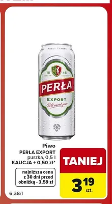Piwo Perła Export promocja w Carrefour Market