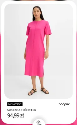 Sukienka z dżerseju bonprix promocja w bonprix