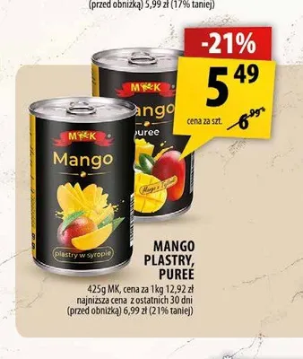 Mango plastry w syropie MK promocja w Arhelan