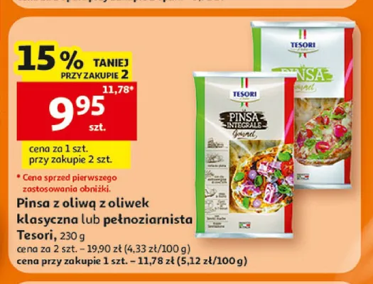 Pinsa z oliwą z oliwek Tesori promocja w Auchan