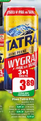 Piwo Tatra Pils promocja w Dino